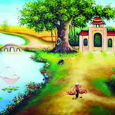 Tranh gạch đồng quê 23