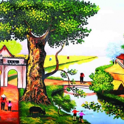 Tranh gạch đồng quê 27