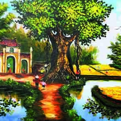 Tranh gạch đồng quê 31