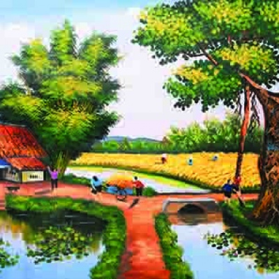 Tranh gạch đồng quê 35
