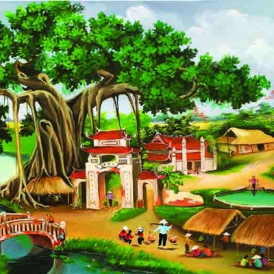 Tranh gạch đồng quê 38