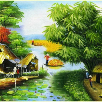 Tranh gạch đồng quê 40