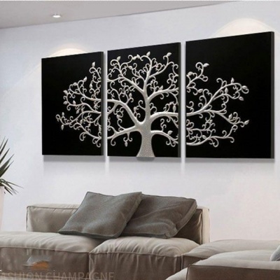 Tranh treo tường phù điêu cây trừu tượng 3D
