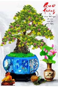 tranh gạch 3d cây khế