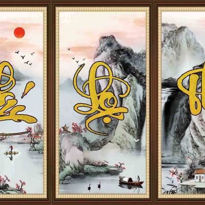 tranh gạch 3d phúc lộc thọ 02
