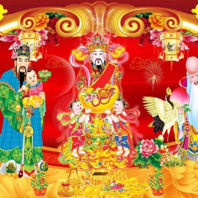 tranh gạch 3d phúc lộc thọ 03