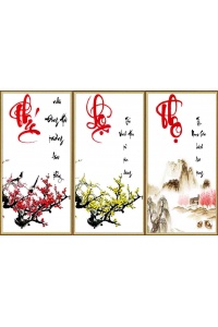 Tranh gạch phúc lộc thọ 07