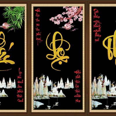 Tranh gạch 3d phúc lộc thọ 09
