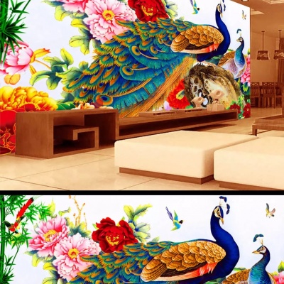Tranh gạch 3D con công cc174