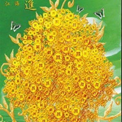 Tranh cây kim tiền phát tài 