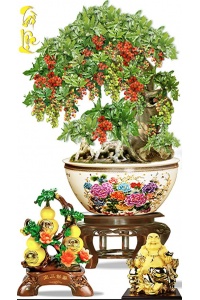 Tranh cây lộc vừng tài lộc 722BS